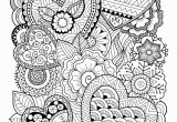 Free Coloring Pages for Adults Zentangle Hearts Coloring Page • Free Printable Ebook