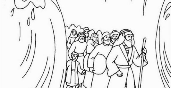 Free Coloring Pages Of Moses and the Red Sea Moses Parting the Red Sea Coloring Page Coloring Home