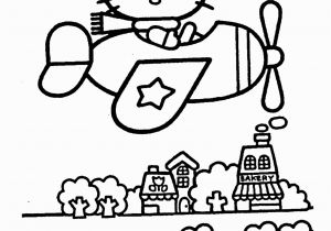 Free Hello Kitty Coloring Pages Pdf Hello Kitty On Airplain – Coloring Pages for Kids with