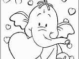 Free Kids Valentine Coloring Pages Image Detail for Heffalump Valentine Coloring Page Of