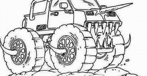 Free Monster Truck Coloring Pages to Print Get This Line Monster Truck Coloring Pages 6976