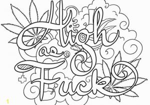 Free Printable Coloring Book Pages for Adults Swear Words Weed Coloring Pages 420 Swear Words Free Printable
