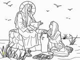 Free Printable Coloring Pages Of Jesus Jesus and the Samaritan Woman at the Well Bible Coloring