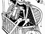 Free Printable Halloween Skeleton Coloring Pages Skeleton In Coffer Halloween Adult Coloring Pages