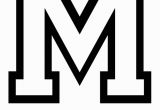 Free Printable Letter M Coloring Pages Sports College Alphabet Coloring Free