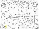 Free Printable New Years Coloring Pages New Year Greeting Connect the Dots and Coloring Page Cu