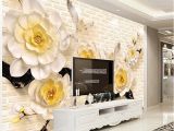 French Country Wallpaper Murals Custom 3d Wall Murals Wallpaper 3d Stereoscopic Relief Beige Flowers