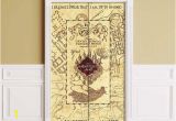 French Door Wall Mural Marauders Map Peel & Stick Mural for Double Door or Wall 2