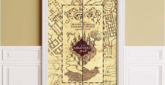 French Door Wall Mural Marauders Map Peel & Stick Mural for Double Door or Wall 2