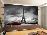 French Wallpaper Murals France Paris Eiffel tower Retro Car Wall Mural Wallpaper Giant