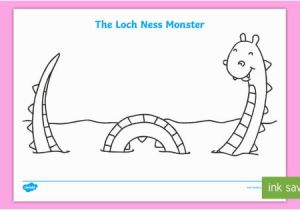 Front Door Coloring Page Free Loch Ness Monster Colouring Sheet Teaching