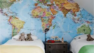 Full Wall Map Mural Trending the Best World Map Murals and Map Wallpapers