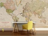 Full Wall Map Mural World Map Wall Decal Wallpaper World Map Old Map Wall