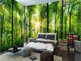 Full Wall Murals forest Doe Het Zelf Behang Gereedschap Access Green Shades