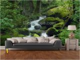 Full Wall Murals forest Mossy Waterfall In 2019