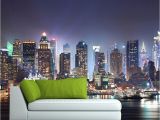 Full Wall Murals New York Custom Mural Wallpaper 3d New York City Night Scenery Mural