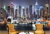 Full Wall Murals New York Custom Mural Wallpaper 3d New York City Night Scenery Mural