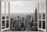 Full Wall Murals New York Huge 3d Window New York City View Wall Stickers Mural Art Decal