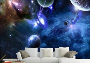 Galaxy Mural Diy Custom 3d Murals Galaxy Fluorescent Wallpapers Moisture Home