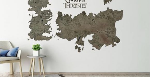 Game Of Thrones Map Wall Mural Game Thrones Map Wall Decal Westeros and Essos Game Of Thrones Gift Vinyl Poster Prints Game Of Thrones Art Map Of Westeros Printable Got