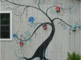 Garage Wall Mural Ideas Tree Mural Brightens Exterior Wall Of Outbuilding or Home