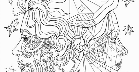 Gemini Coloring Pages Pin by Muse Printables On Adult Coloring Pages at Coloringgarden