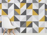 Geometric Wall Murals Uk Yellow and Grey Abstract Geometric Design Square Wall Murals