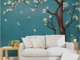 Giant Coloring Wall Murals Hand Painted E Magnolia Tree Flowers Tree
