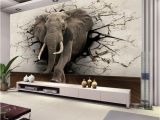 Giant Wall Mural Posters Custom 3d Elephant Wall Mural Personalized Giant Wallpaper