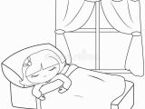 Girl Sleeping In Bed Coloring Page Coloring Girl Pages Sleeping 2020 Check More at S