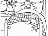 Girl Sleeping In Bed Coloring Page the Girl Sleep Christmas Eve Coloring Page