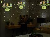 Glow In the Dark Star Murals Us $2 72 Off Luminous Owl Moon Star Wall Sticker Stars Glow for Kids Rooms Glow In the Dark Home Decor Good Night Fluorescent Mural Poster In Wall