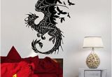 Gothic Wall Murals Vinyl Decal Wall Sticker Dragon Birds Fantasy Fairytale Gothic Decor