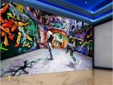 Graffiti Murals for Bedrooms Tanzen Jugend Graffiti Mural Hintergrund 3d Stereoskopische Tapete