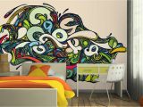 Graffiti Murals for Bedrooms Vibrant Psychedelic Graffiti Wall Mural Walls that Talk