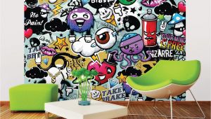 Green Monster Wall Mural Ohpopsi Graffiti Monster Wall Mural Wals0004