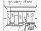 Grocery Shopping Coloring Pages Paint the town Grocery Store Educational Ideas