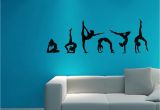 Gymnastics Wall Murals Easma Gymnastics Wall Decals Silhouettes Sport Art Girl Vinyl Decals