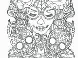 Halloween Color Pages Pdf Cool Sugar Skull Coloring Pages Ideas