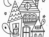 Halloween Haunted House Coloring Pages Free Halloween Coloring Page