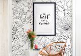 Hand Drawn Wall Murals Botanical Garden Hand Drawn Flowers Mural Wall Art Wallpaper