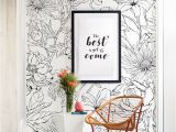 Hand Painted Floral Wall Murals Botanical Garden Hand Drawn Flowers Mural Wall Art Wallpaper