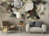 Hand Painted Flower Wall Mural Oil Painting Dutch Giant Floral Wallpaper Wall Mural