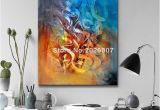 Hand Painted Wall Murals Artist 2019 Hand Painted Customized Calligraphy Artist Abstract Arab Calligraphy Hand Painted Oil Painting Canvas Art Painting for Hotel From