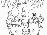 Happy 6th Birthday Coloring Pages Happy Birthday Minion Template for Children Happy Birthday Coloring