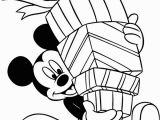 Happy Birthday Mickey Mouse Coloring Pages Mickey Mouse and Happy Birthday Presents Coloring Page