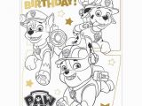 Happy Birthday Paw Patrol Coloring Pages Paw Patrol Me Colour In Birthday Card with Poster Pa034