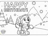 Happy Birthday Paw Patrol Coloring Pages Paw Patrol Printable Birthday Coloring Pages
