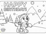 Happy Birthday Paw Patrol Coloring Pages Printable Paw Patrol Happy Birthday Coloring Pages