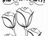 Happy Mothers Day Coloring Pages Roses Easy Violet Flower Coloring Page for Preschool Ideas Free Mothers